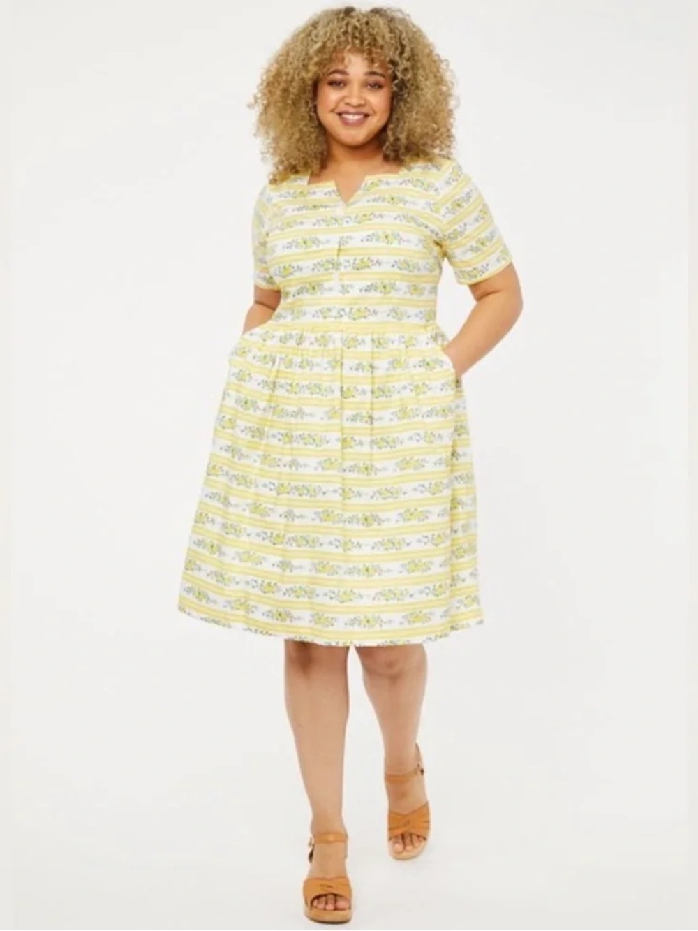 Horrockses Fashions X Joanie Lilibet Ditsy Floral Shirt Dress Size 8 US